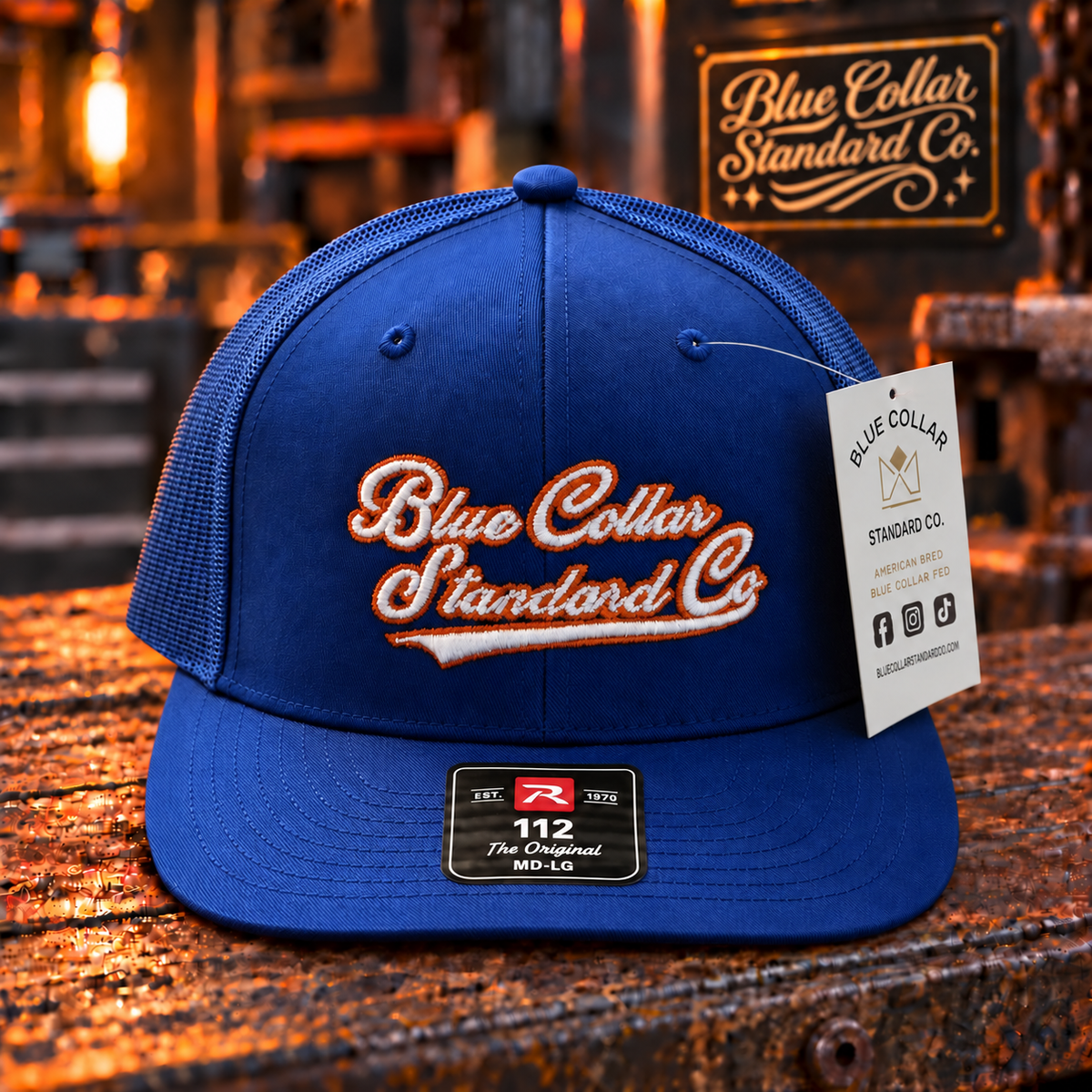 The "Standard" Trucker Snapback Hat Royal Blue